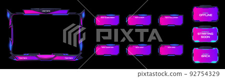 Game online stream frames and panels - Stock Illustration [92754329 ...