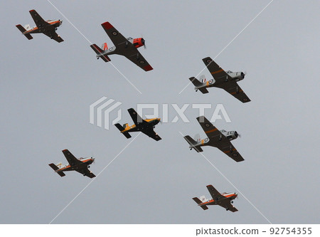 RAAF's past training aircraft CT/4 and Winzeal in formation (Australian Air Show) RAAF's past training aircraft CT/4 and Winzeal in formation (Australian Air Show) 92754355
