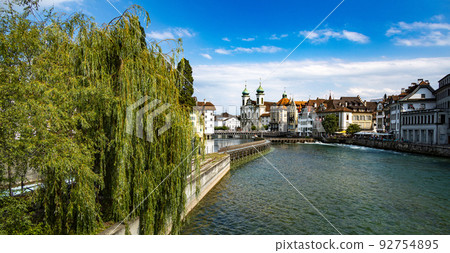 River Reuss in the city of Lucerne River Reuss in the city of Lucerne 92754895