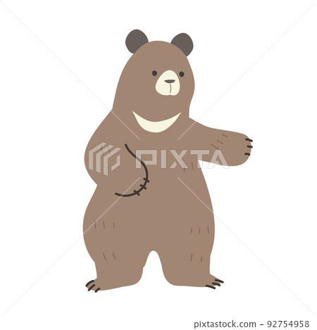 simple bear illustration 92754958