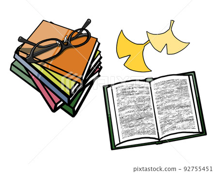 Autumn-like reading illustration 92755451