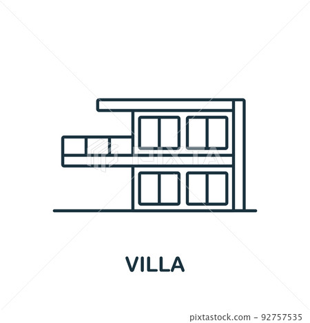 Villa icon. Monochrome simple icon for...-插圖素材 [92757535] - PIXTA圖庫