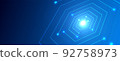 Abstract hexagon background, Technology polygonal concept 92758973