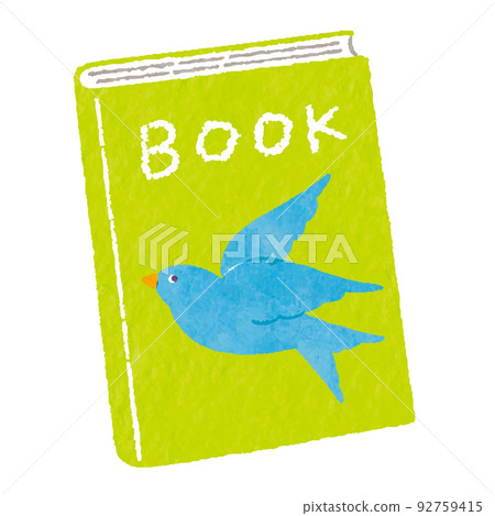 Illustration of a yellow-green book with a... - Stock Illustration ...