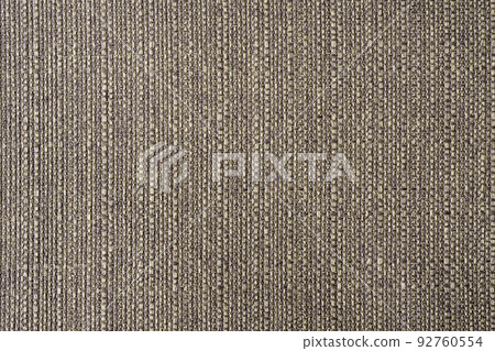 Close up texture of gray coarse weave upholstery fabric. Decorative textile background 92760554