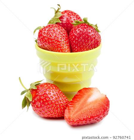 Red strawberry isolated on white background 92760741