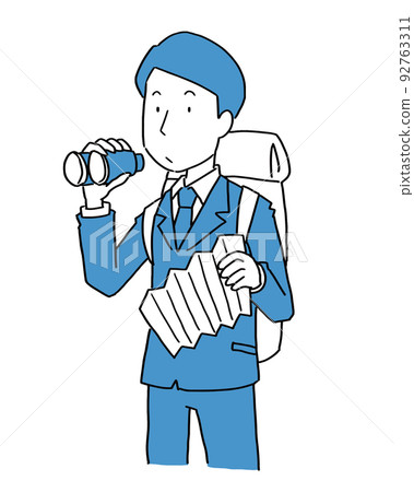 探索之旅的男性上班族 92763311