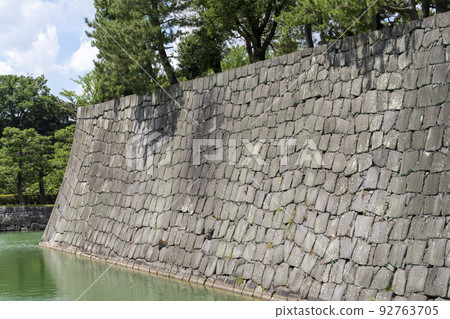 Moat of Nijo Castle in summer, Nakagyo Ward, Kyoto City Moat of Nijo Castle in summer, Nakagyo Ward, Kyoto City 92763705