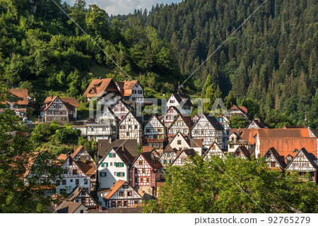 Panoramic view of Schiltach in the Black Forest in Germany 92765279