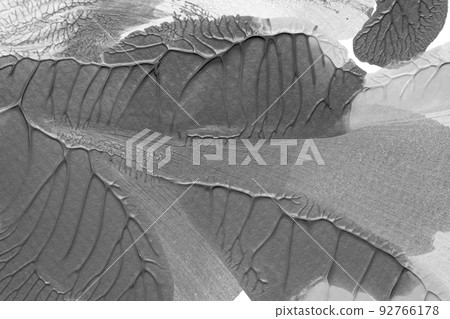 black white abstract acrylic painting color texture on white paper background by using rorschach inkblot method 92766178