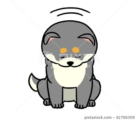 鞠躬黑柴犬 鞠躬黑柴犬 92766309