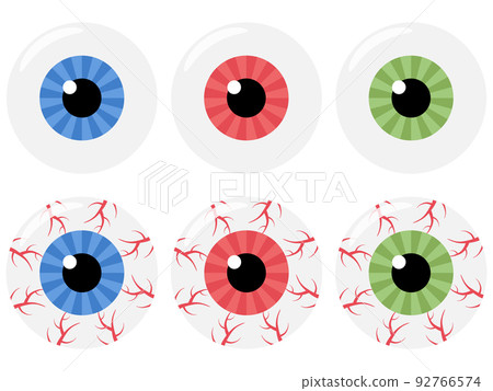 Set of 6 eyeball icons 92766574