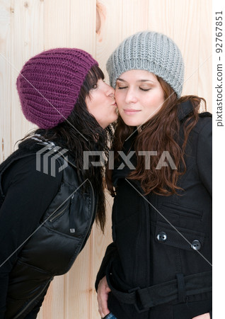 ery cold women in a cabin in autumn or winter ery cold women in a cabin in autumn or winter 92767851