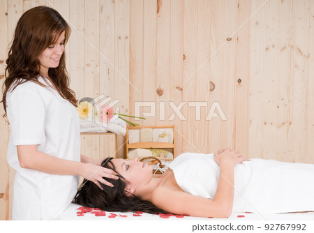 woman having bodycare in a spa woman having bodycare in a spa 92767992