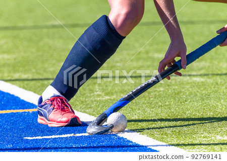 Hockey Player Short Corner Ball Stick Hand Only Hockey Player Short Corner Ball Stick Hand Only 92769141