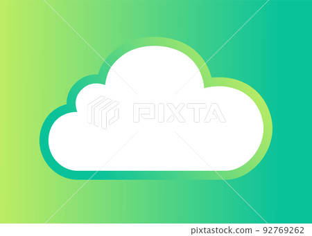 Cloud green illustration material 92769262