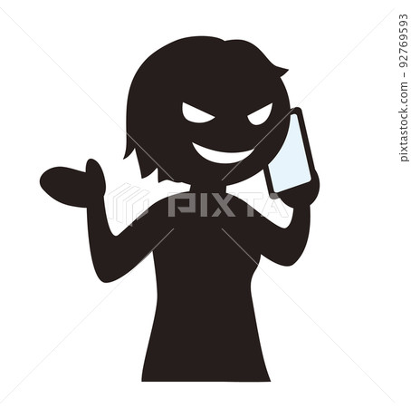 Bad girl talking on smartphone 92769593