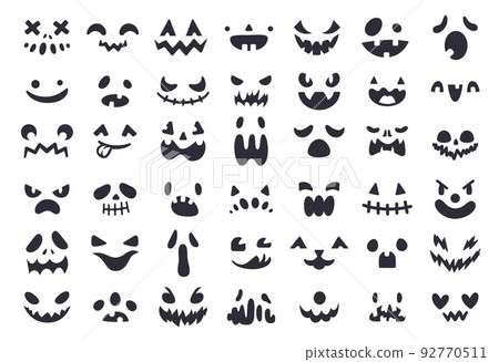 A Vector Cute Cartoon White Scared Face Stock Vector by