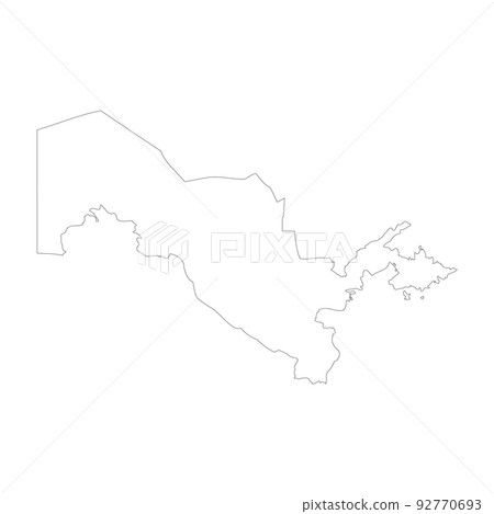 Uzbekistan Vector Country Map Outline Stock Illustration 92770693   92770693 