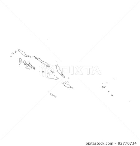 Solomon Islands vector country map outline 92770734