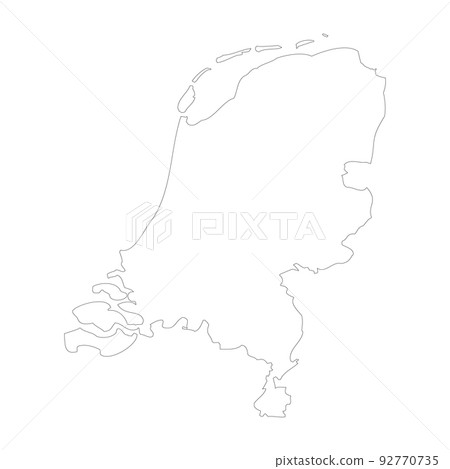 Netherlands vector country map outline 92770735