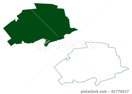 La Cruz municipality (Free and Sovereign State of Chihuahua, Mexico, United Mexican States) map vector illustration, scribble sketch La Cruz map 92770837
