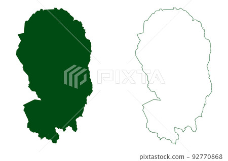 Maguarichi municipality (Free and Sovereign State of Chihuahua, Mexico, United Mexican States) map vector illustration, scribble sketch Maguarichi map 92770868