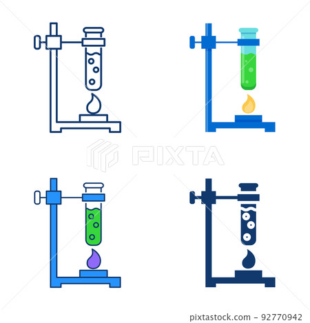 Lab stand with vial icon Lab stand with vial icon 92770942