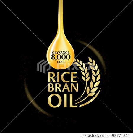 Rice bran oil. Vector illustration 92771841