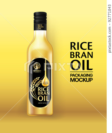 Rice bran oil. Vector illustration 92771843