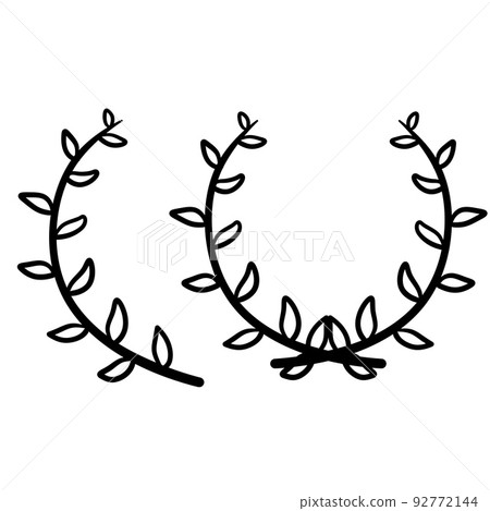 Branch of plant. Natural ornament. 92772144