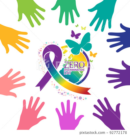 zero discrimination day. poster ,logo, template design  92772178
