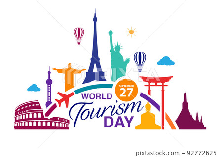 World Tourism Day logo template vector illustration 92772625
