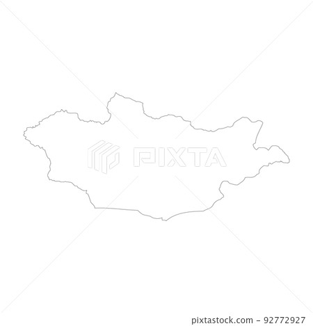 Mongolia vector country map outline Mongolia vector country map outline 92772927