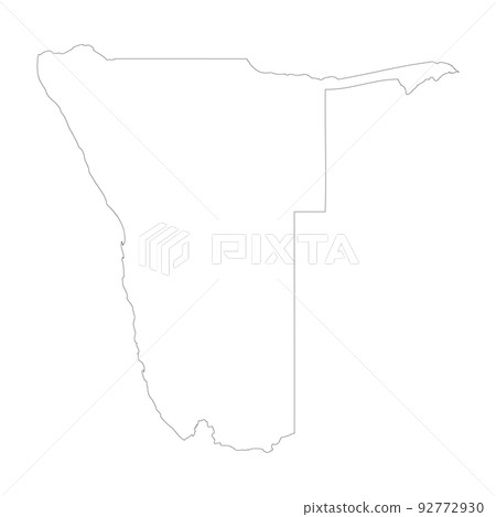 Namibia vector country map outline 92772930