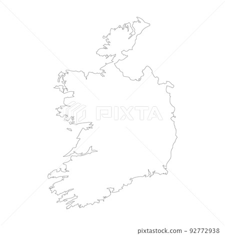 Ireland vector country map outline Ireland vector country map outline 92772938