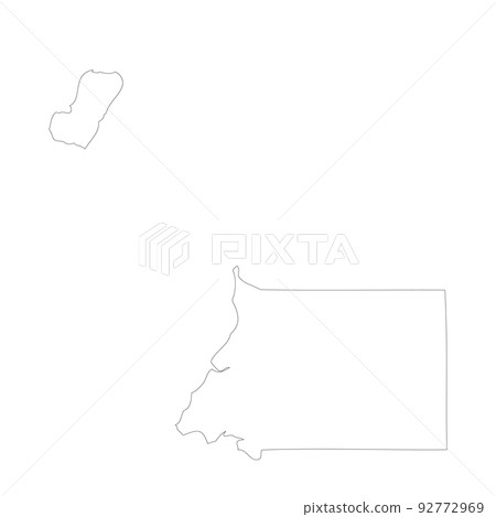 Equatorial Guinea vector country map outline 92772969