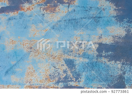 Rusty scratched peeling outdated metallic texture steel weathered blue background grunge pattern obsolete rust Rusty scratched peeling outdated metallic texture steel weathered blue background grunge pattern obsolete rust 92773861