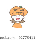 girl in pumpkin hat 92775411