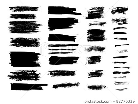 Frame made of black brush strokes. Vector illustration Frame made of black brush strokes. Vector illustration 92776339