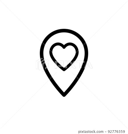 Illustration Vector Graphic of Pin Location Icon Illustration Vector Graphic of Pin Location Icon 92776359