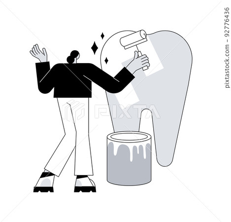 Cosmetic dentistry abstract concept vector illustration. Cosmetic dental service, teeth whitening, restorative dentistry, smile makeover, aesthetic treatment, medical center abstract metaphor. Cosmetic dentistry abstract concept vector illustration. Cosmetic dental service, teeth whitening, restorative dentistry, smile makeover, aesthetic treatment, medical center abstract metaphor. 92776436