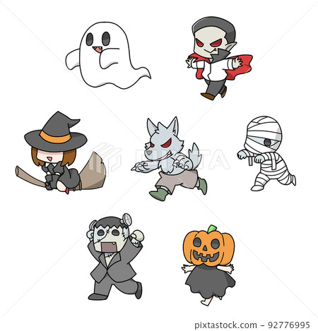 7 types of Halloween monster deformed characters 7 types of Halloween monster deformed characters 92776995