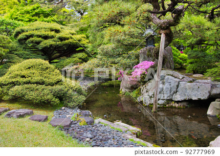 Kyoto Imperial Palace Garden Pond Kyoto Japan 92777969