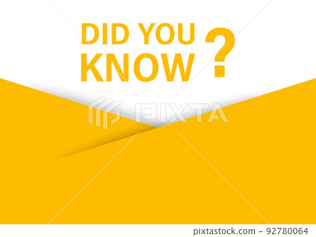 Did you know speech bubble banner vector with copy space for business, marketing, flyers, banners, presentations and posters. illustration 92780064