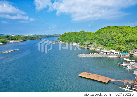 [View of Ago Bay from Kashikojima Bridge] Shinmei, Agocho, Shima City, Mie Prefecture 92780220