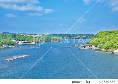 [View of Ago Bay from Kashikojima Bridge] Shinmei, Agocho, Shima City, Mie Prefecture 92780222