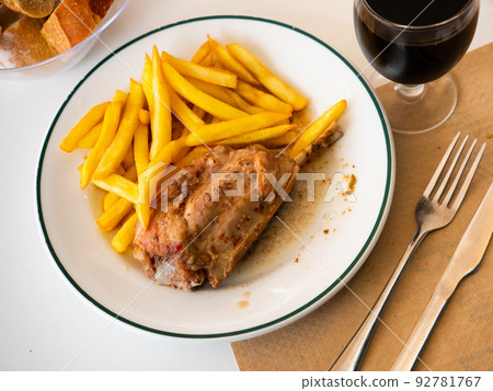 Delicious pork knuckle with potatoes 92781767