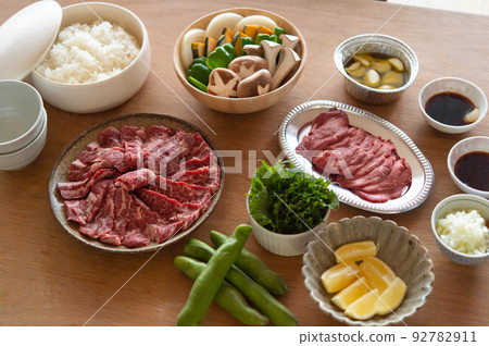 Ingredients for home yakiniku 92782911