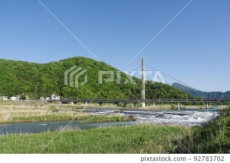 福井縣越前市萬代橋村國山和日野川 福井縣越前市萬代橋村國山和日野川 92783702